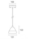 Led suspension 20W 4000K grail sage line