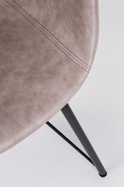 Warhol vintage beige leatherette chair 59 x 54.5 x 80 cm