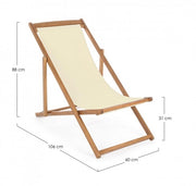 4x Noemi Relax Deck Chair Ecru'