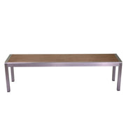 Bench in aluminum Poliwood Seattle brown