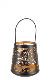 2x Daya Bomb Renna Lantern Black D16x17H