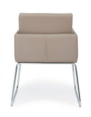Chair with armrests in faux leather Tortora SIXTY 60x54x h80.5 cm