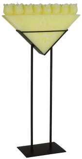 Candle w/8 roses + pedestal hm-5200 cm. 36x14h68