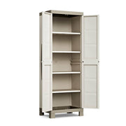 Multipurpose wardrobe with two doors and four shelves Beige EXCELLENCE 65 x45x h182 cm