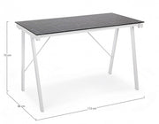 Young Smoke desk glass top 113x58 cm