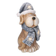 Dog resin led gray hat cm22x19,5h40