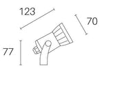 Spotlight 6W Led 4000K graphite gun line