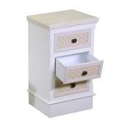 Lausanne wooden cabinet 3 cream drawers cm37x30h64