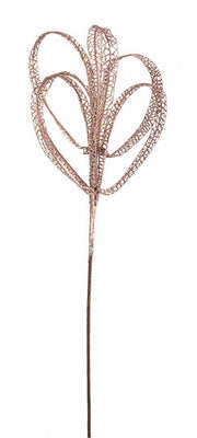 12x Rose Branch in Rose Gold, 65cm Height