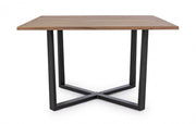 Helsinki anthracite-natural table 130x130 cm