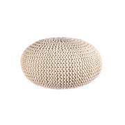 Woven sand pouf bizzotto cm 80