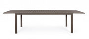 Extendable brown aluminum garden furniture table Hide 200-300 x 100 cm