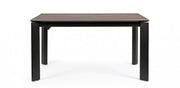 Gray and black extendable table