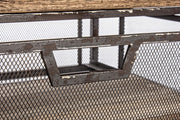 OFFICINA chest of drawers in steel and wood 129.5h cm