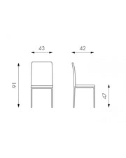 2x Leatherette chair - Flag