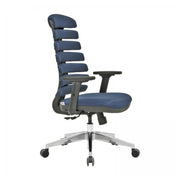 Spring office armchair blue