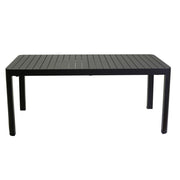 Extendable rectangular Claveland anthracite aluminum table