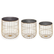 Set of 3 Coffee Tables Mariam design containers