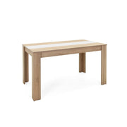 Dining table color oak black or white insert reversible 138x80xh.74 cm