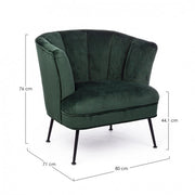 Design style green armchair