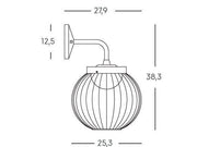 20W Led 4000K wall light cage line black