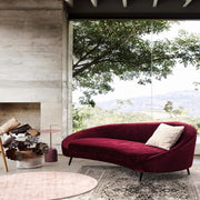 Seraphin Wine 2 seater sofa with velvet effect