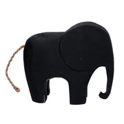 Large black wooden elephant yo-3158a cm 28x8H25