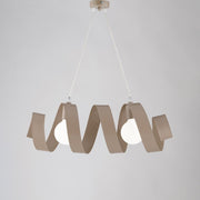 Modern hanging chandelier in iron two lights Tortora 54x h20 cm