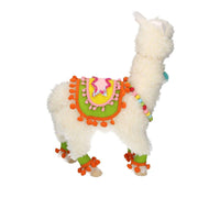 Fabric llama puppet cm28x11,5h34