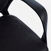 Office armchair in Damon fabric with black low back