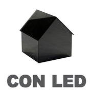 House glass led lantern cm30x29,5h31,5