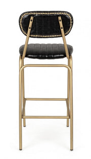 Addy black vintage bar stool 41x51x100h cm