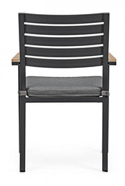 Belmar outdoor chair with armrests natural - anthracite