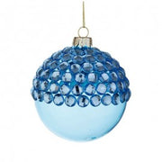 Blue glass Christmas ball JEWEL 10 cm Christmas ball