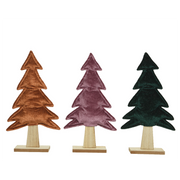 Decorative tree in assorted fabric H 38.5 cm