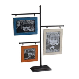 Multiple table photo frame in wood 3p cm40x8h50