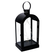 Black metal led lantern cm20,2x15,2h38,5-46