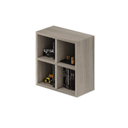 Wall unit with 4 open compartments in Olmo color H60x60x30cm