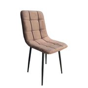 Dani upholstered chair in brown checked velvet