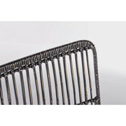 Contemporary style chair in steel and black kubu LUCILA 45x55x h85 cm