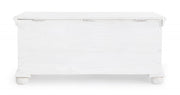 White inlaid shabby storage bench 100 x 50 x 45h cm