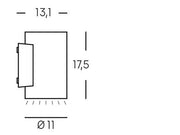 Wall-mounted Aluminum Cast Lamp with Transparent Glass Diffusers - 10W - 1310 Lumens - Warm Light - IP65 Aluminum