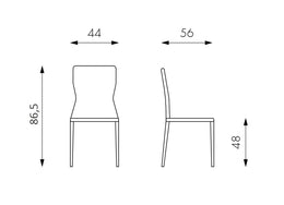 Chair in white imitation leather