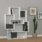 Barce anthracite white bookcase 101x22x132h