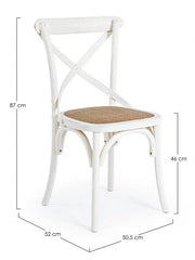 Retro White Wood Chair