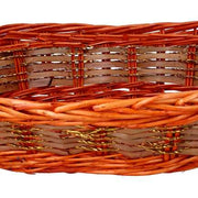 Oval honey wicker basket cm50x38h13