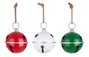 Set of 3 Polished Metal Bell Pendants