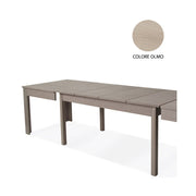 Extendable table in elm colored melamine wood 160-320x90 cm