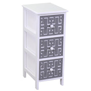 Gianna chest of drawers white gray 3 drawers cm26x32h63