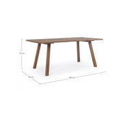 GLASGOW FSC wood outdoor table 180x90x h75 cm